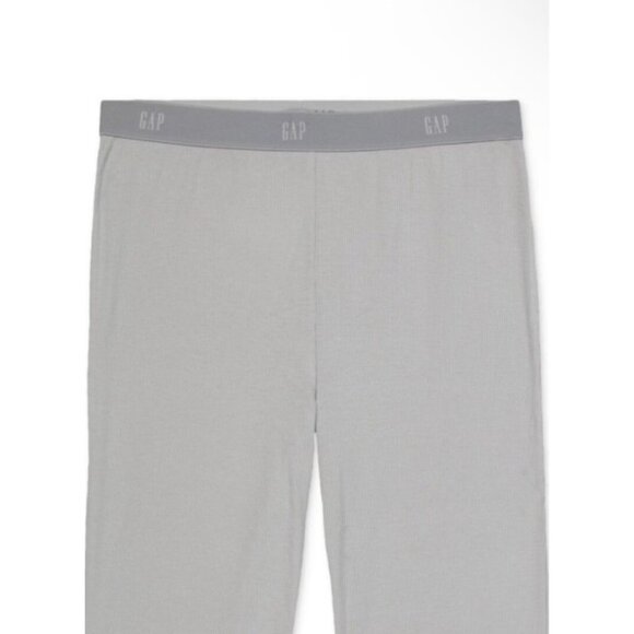 GAP Body Women’s Lounge Sleep Set L Green Top & Gray Pants Ribbed Soft Pajama - Picture 5 of 10